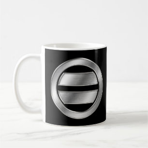 Caneca De Café Mogami Clan Kamon Silver Chrome