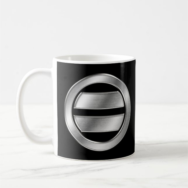 Caneca De Café Mogami Clan Kamon Silver Chrome (Esquerda)