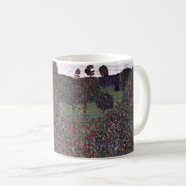 Caneca De Café Mohnfeld, Gustav Klimt (Frente Esquerda)