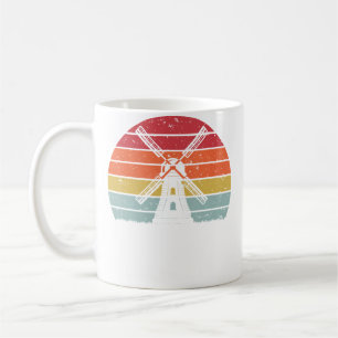Caneca De Café Moinho de Vento Holandês ao Pôr do Sol
