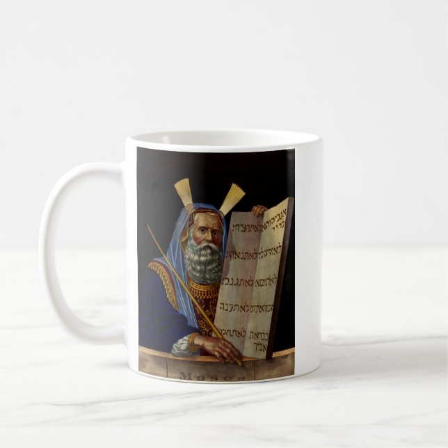 Caneca De Café Moisés E As Tábuas Da Lei Arte (Esquerda)