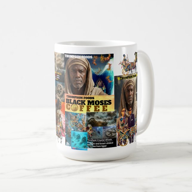 Caneca De Café MOISÉS NEGRO 2Caneca (Frente Esquerda)