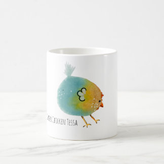 Caneca De Café Mok, Chubby Chicken Tessa, colorfull, funny, bird