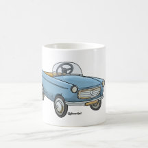 Mok met leuke peugeot 404 in retro look