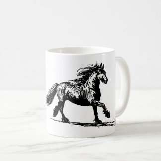 Caneca De Café Mok met pentekening van Fries paard