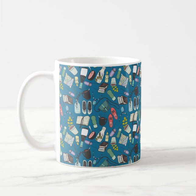 Caneca De Café Mola de ilustração da moda desenhada à mão (Esquerda)