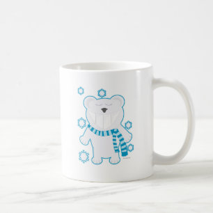 Caneca De Café Molar Bear Scarf Cartoon Polar Artico Engraçado