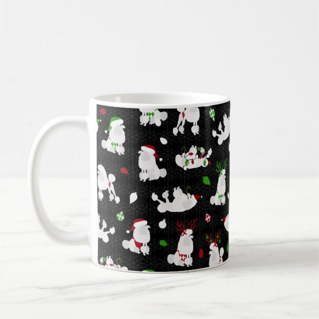 Caneca De Café Molas de Natal brancas, café preto (Esquerda)