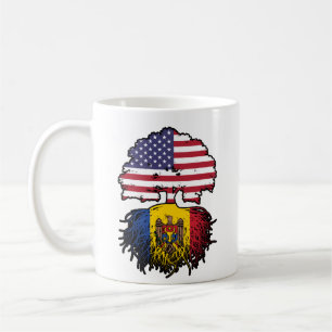 Caneca De Café Moldávia, Moldávia, EUA, Bandeira dos Estados Unid
