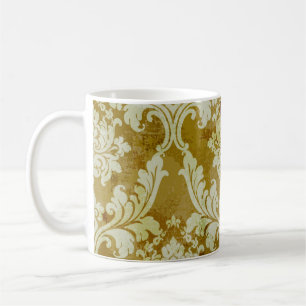 Caneca De Café Moldura barroca de vindima sem costura