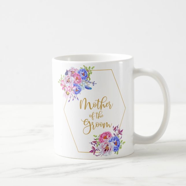 Caneca De Café Moldura Floral Mãe da Mug de Café (Direita)
