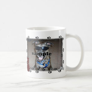 Caneca De Café Moldura para Fotos de Pegadas de Cachorro