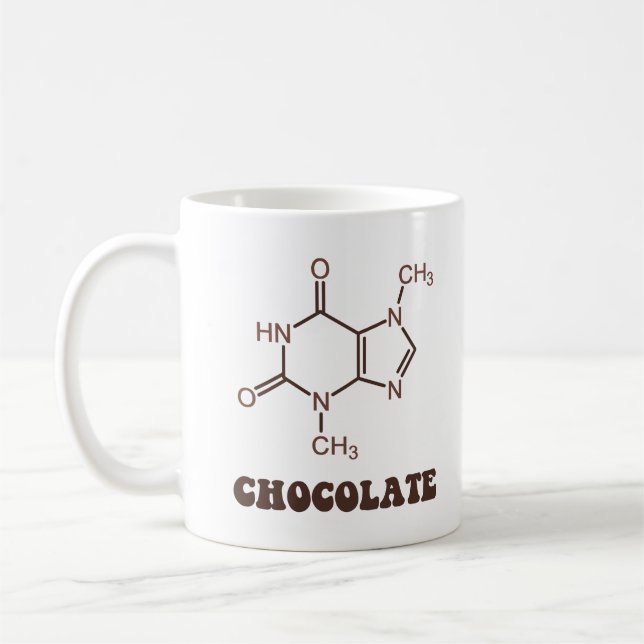 Caneca De Café Molécula científica do Theobromine do elemento do (Esquerda)