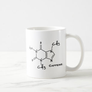 Caneca De Café Molécula de Caffiene (estrutura química)