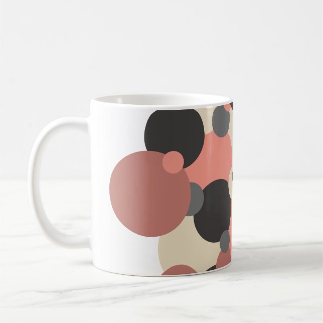 Caneca De Café Moléculas de vermelho-preto (Esquerda)