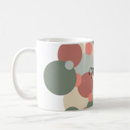 Caneca De Café Moléculas verdes-vermelhas