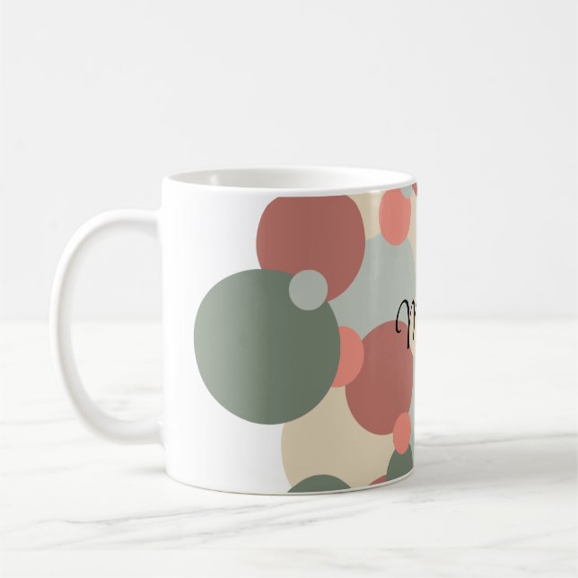 Caneca De Café Moléculas verdes-vermelhas (Esquerda)