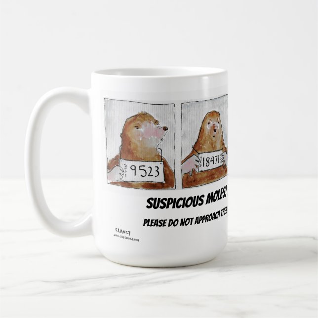 Caneca De Café Moles Suspeitos Contactam Dermatologista Mug (Esquerda)