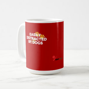 Caneca De Café Moletom engraçado facilmente distraído por cães pa