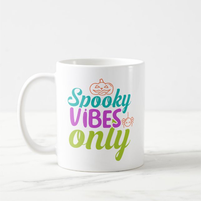 Caneca De Café Moletom Spooky Vibes Only-40378 (Esquerda)