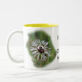 Caneca de café molhada cómico do dente-de-leão -