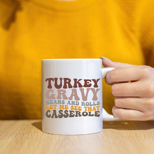 Caneca De Café Molho de Peru Feijão e Pães de Outono de Ação de G
