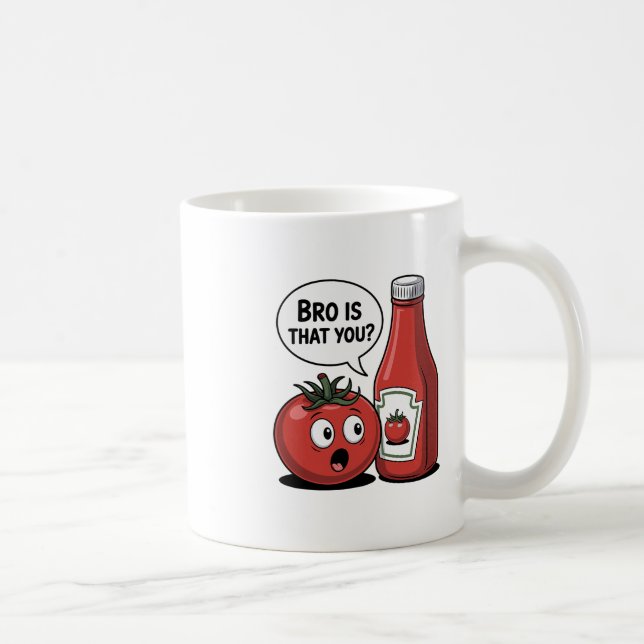 Caneca De Café Molho de Tomate Irmão É Você Punimento de Alimento (Direita)