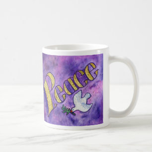 Caneca De Café Molhos de Café de Palavra de Paz Inspiradora
