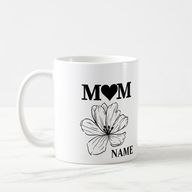 CANECA DE CAFÉ MOM BLACK BOTANICAL FLOWMOG (Esquerda)