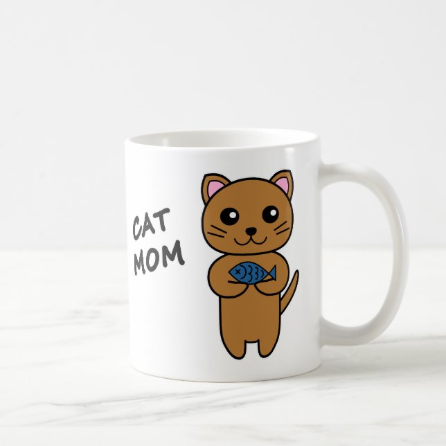 Caneca De Café MOM CAT Personalizada (Direita)