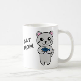 Caneca De Café MOM CAT Personalizada