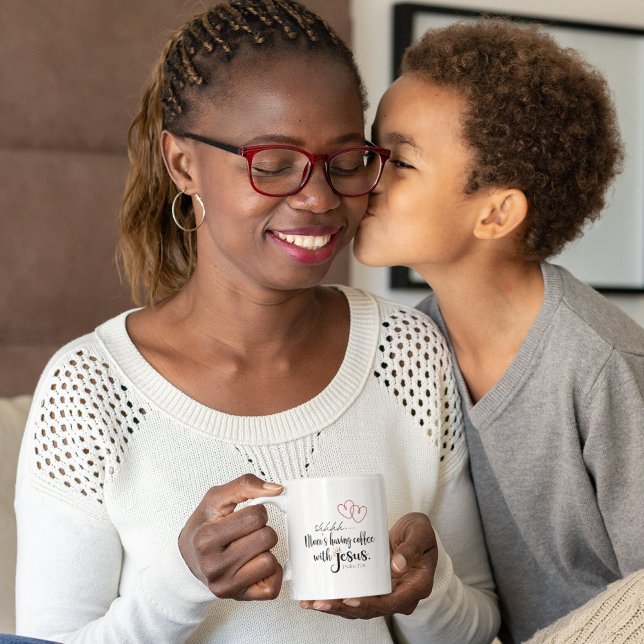 Caneca De Café MOM COFFEE COM JESUS Christian Quiet Cote (Criador carregado)