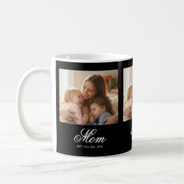 Caneca De Café Mom Established 3 Script White 3 Photo