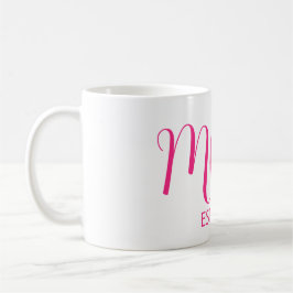 Caneca De Café Mom Established Big Script New Mom Gift