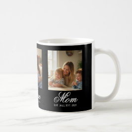Caneca De Café Mom Established Black Elegant Script 3 Photo