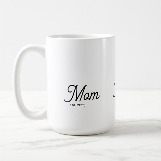 Caneca De Café Mom Established Black Script (Esquerda)