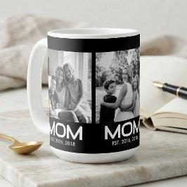 Caneca De Café Mom Established Bold Black 3 Photo 