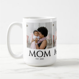 Caneca De Café Mom Established Classic Caps White Photo