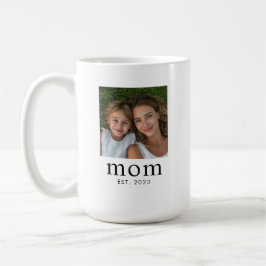 Caneca De Café Mom Established Modern Black 2 Photo 