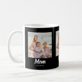 Caneca De Café Mom Established Modern Script Black 3 Photo
