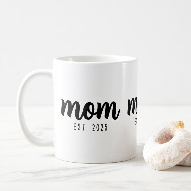 Caneca De Café Mom Established New Mom Gift  (Com Donut)