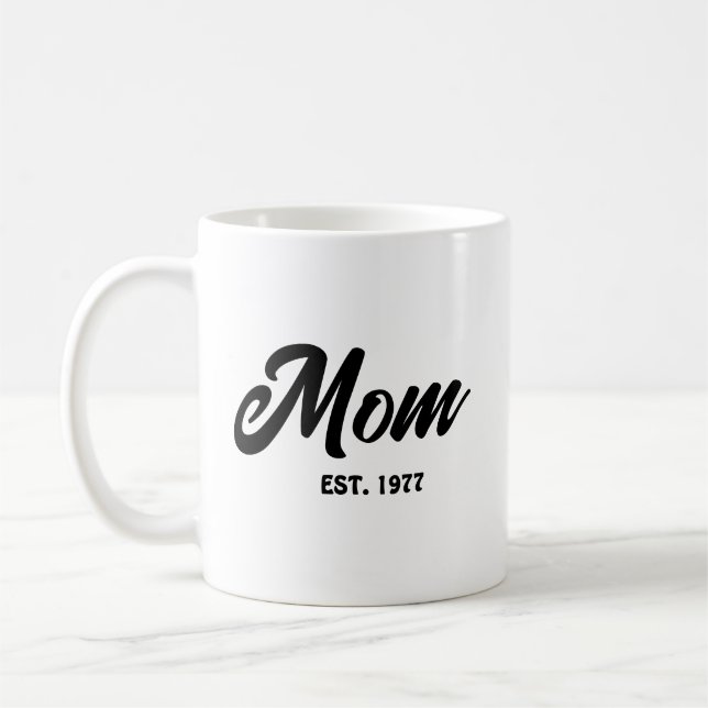 Caneca De Café Mom Established New Mom Gift (Esquerda)