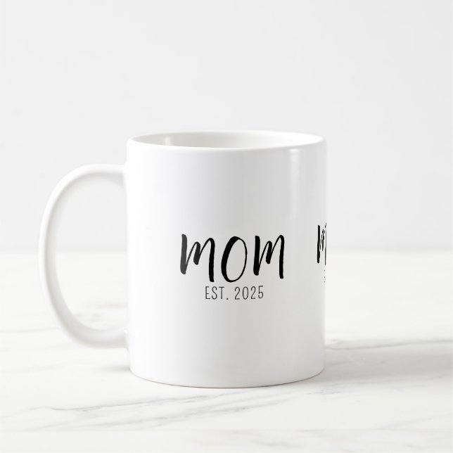 Caneca De Café Mom Established New Mom Gift  (Esquerda)