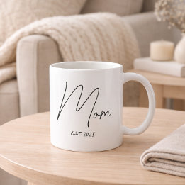 Caneca De Café Mom Established New Mom Gift 