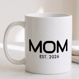Caneca De Café Mom Established New Mom Gift 