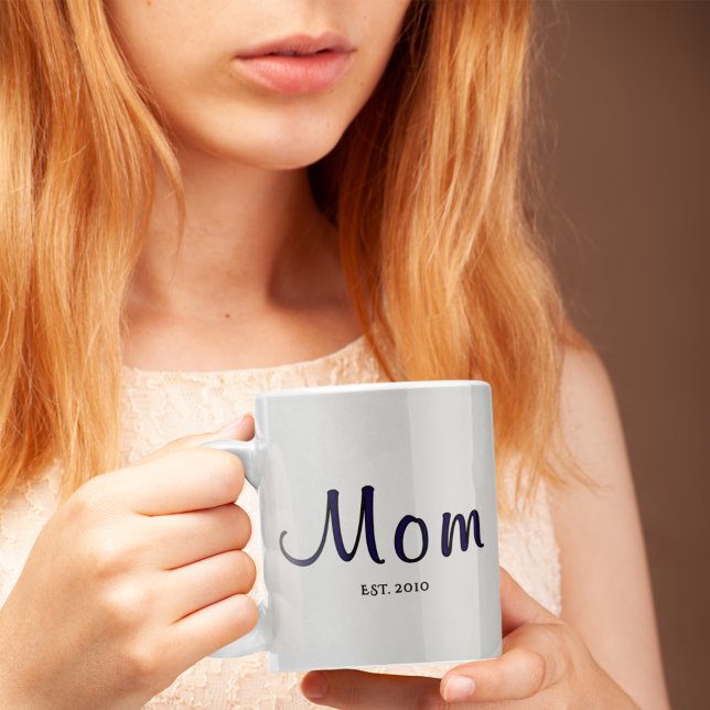 Caneca De Café Mom Established New Mom Gift  (Criador carregado)
