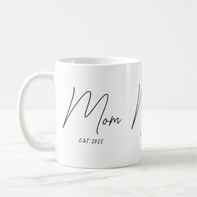 Caneca De Café Mom Established New Mom Gift  (Esquerda)