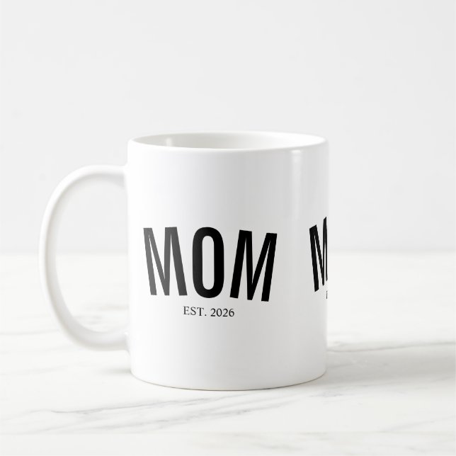 Caneca De Café Mom Established New Mom Gift (Esquerda)