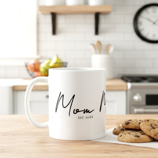 Caneca De Café Mom Established New Mom Gift Coffee (Criador carregado)