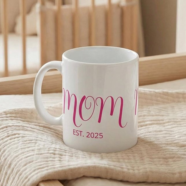 Caneca De Café Mom Established New Mom Gift Coffee Mug (Criador carregado)